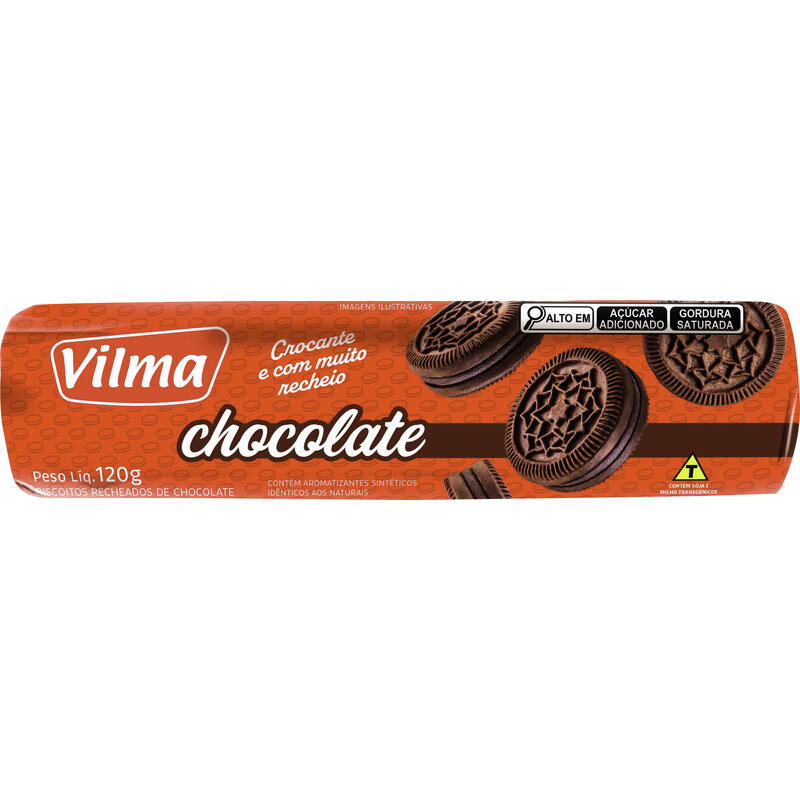 Biscoito Recheado Vilma Chocolate 120g