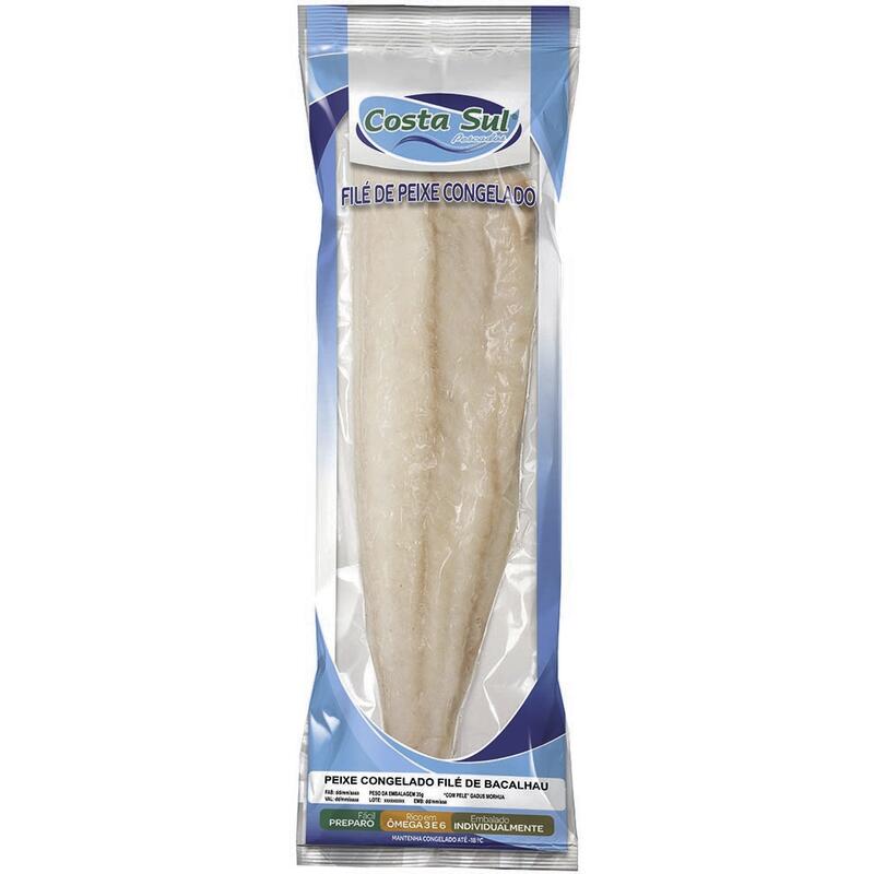 Filé de Bacalhau Costa Sul Congelado Preço por quilo na peça
