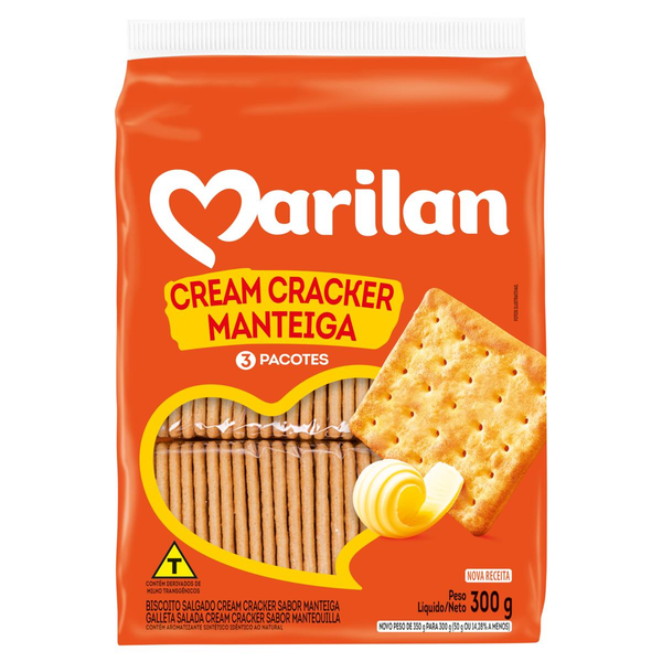 Biscoito Marilan 300g - Cream Cracker - Manteiga