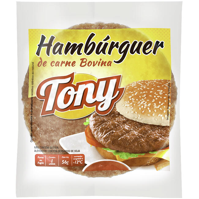 Hambúrguer Tony Congelado De Carne Bovina 56g