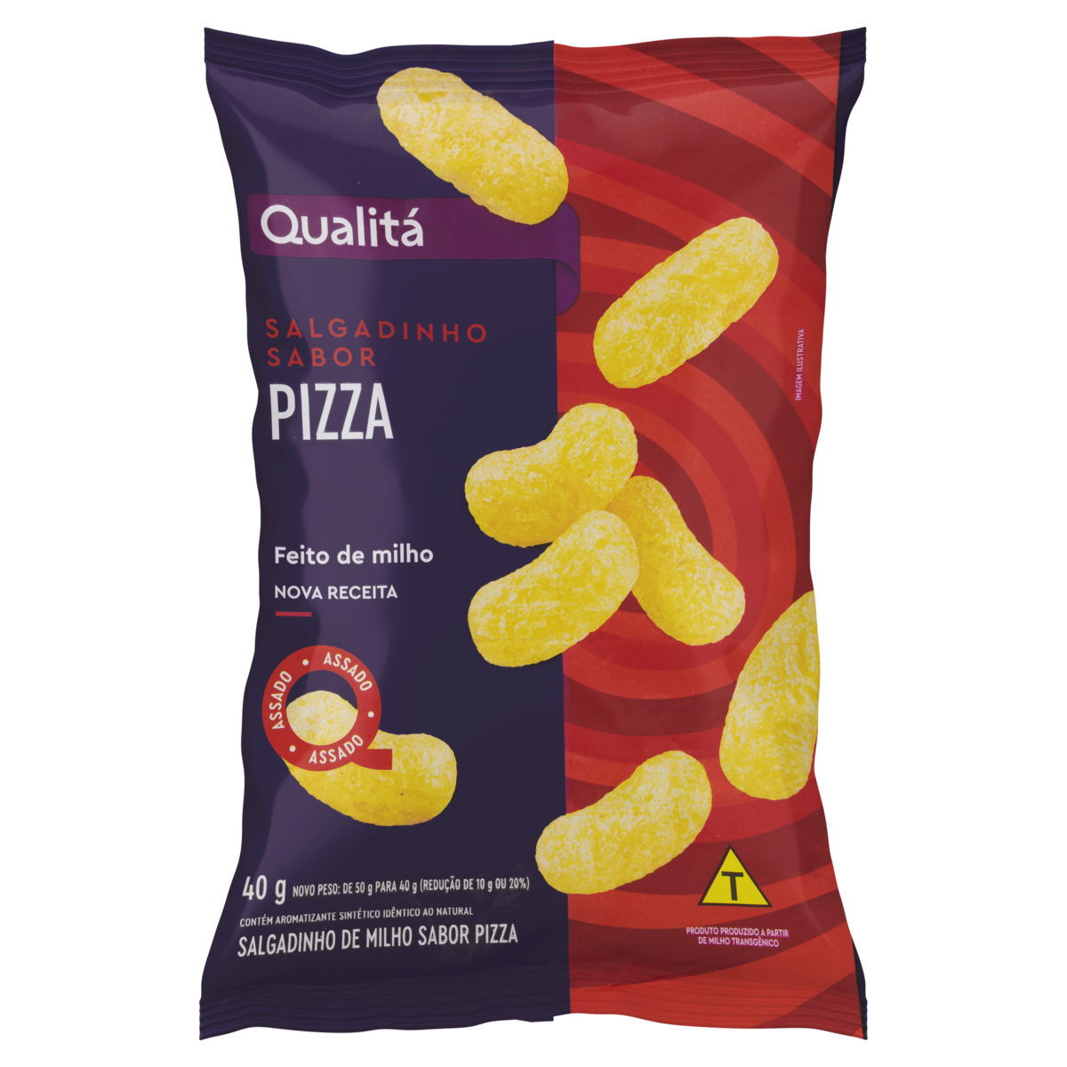 Salgadinho de Milho Pizza Qualitá Pacote 40g