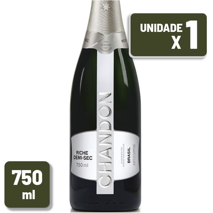 Espumante Chandon Riche Demi-Sec Garrafa Vidro 750ml