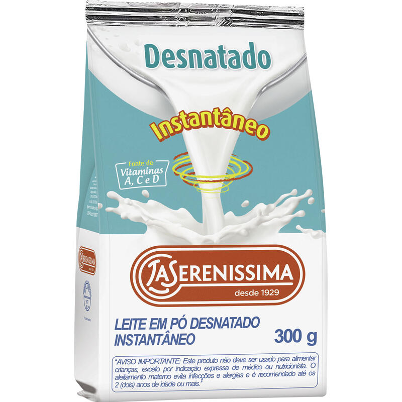Leite Pó Instantâneo Desnatado La Serenissima Pacote 300g