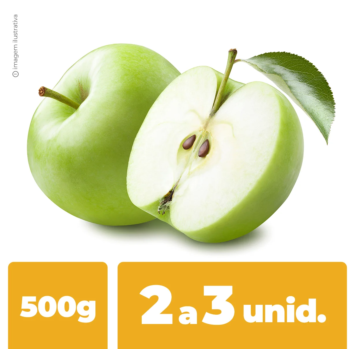 Maçã Granny Smith Granel 500g (Aprox. 1 a 2 Unid)