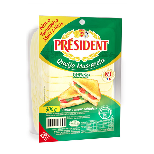 Queijo Mussarela Président Fatiado 300g