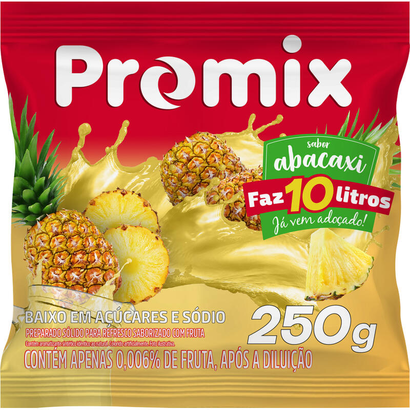 Refresco em Pó Promix Abacaxi 250g