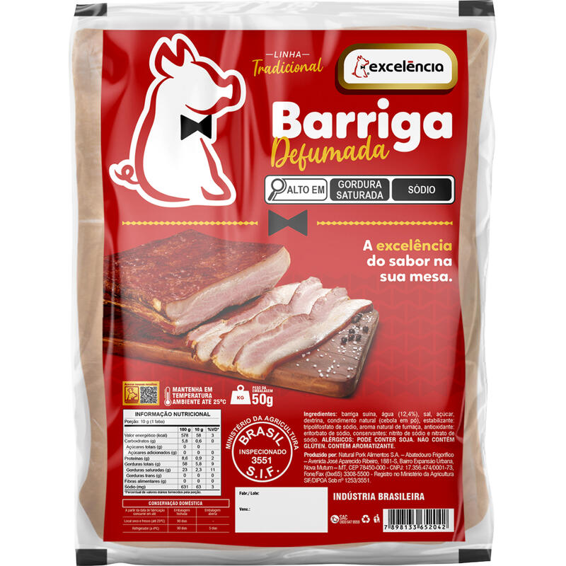 Bacon Defumado Excelência Preço por quilo na peça