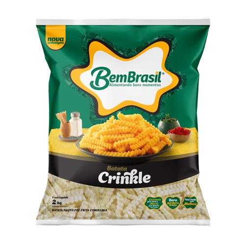 Batata Bem Brasil Pré-frita Crinkle Congelada 2kg