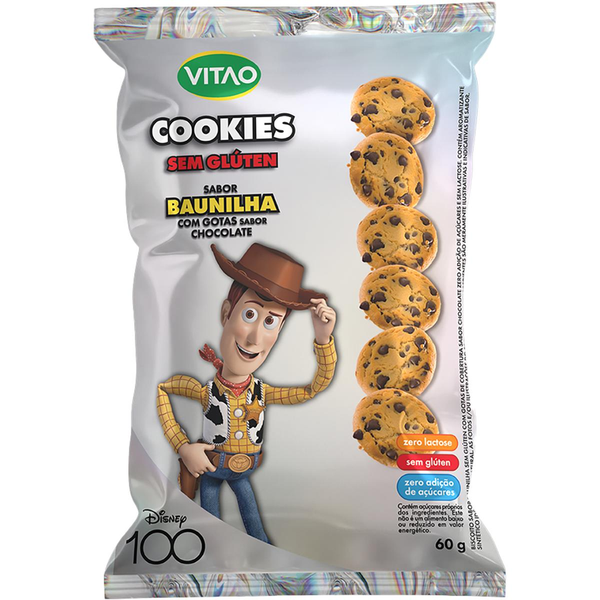 Cookie Vitao 60g - Disney - Sem Glúten - Baunilha
