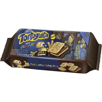 Biscoito Recheado Tortuguita Chocolate 12x43g