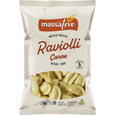 Ravioli Massa Leve Carne 1kg