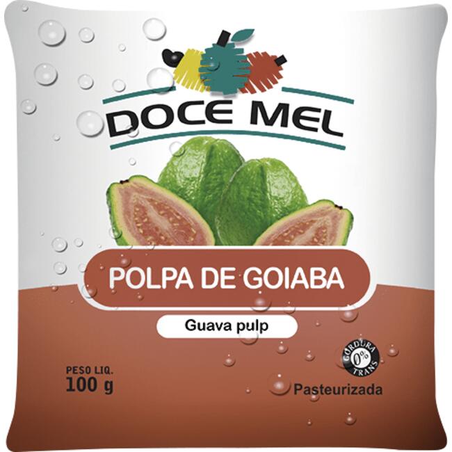 Polpa de Fruta Doce Mel Congelada Goiaba 100g