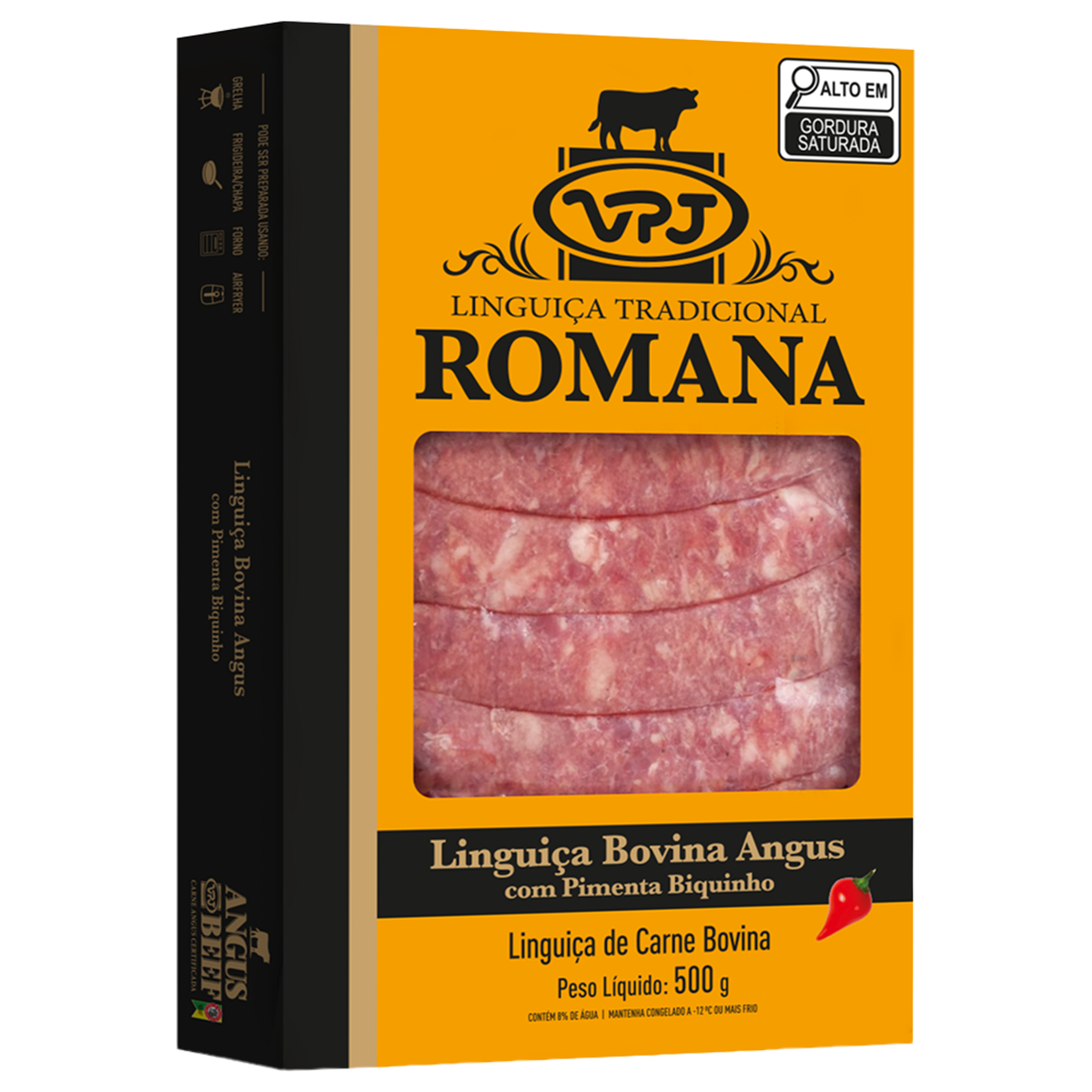 Linguiça Pimenta Biquinho Angus Beef 500g VPJ