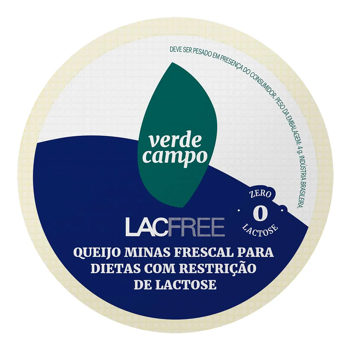 Queijo Frescal Verde Campo Lacfree Aprox 380g