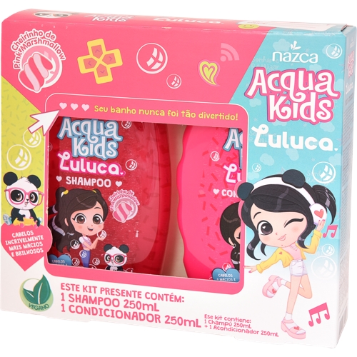Kit Shampoo 250ml+condicionador 250ml Nazca Acqua Kids Luluca