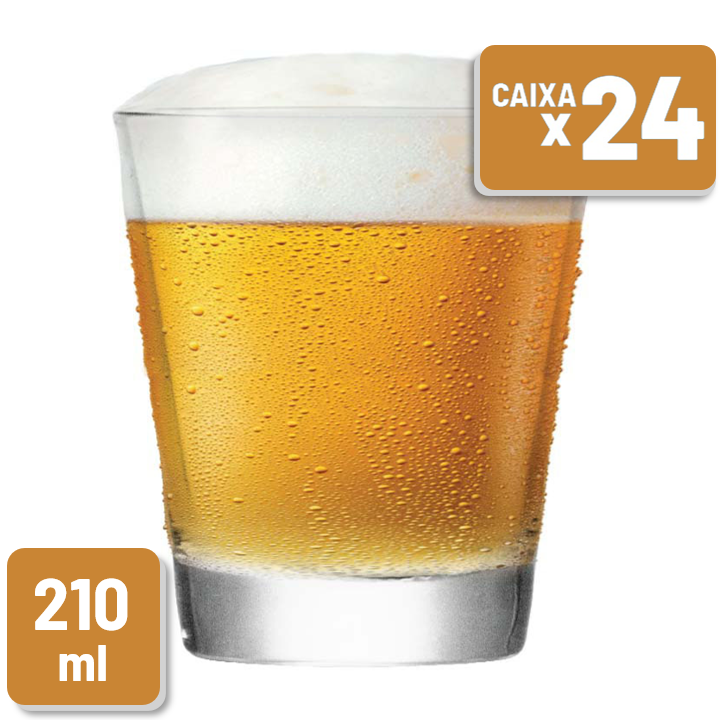 Copo Garotinho Vidro 210ml Caixa c/ 24 un
