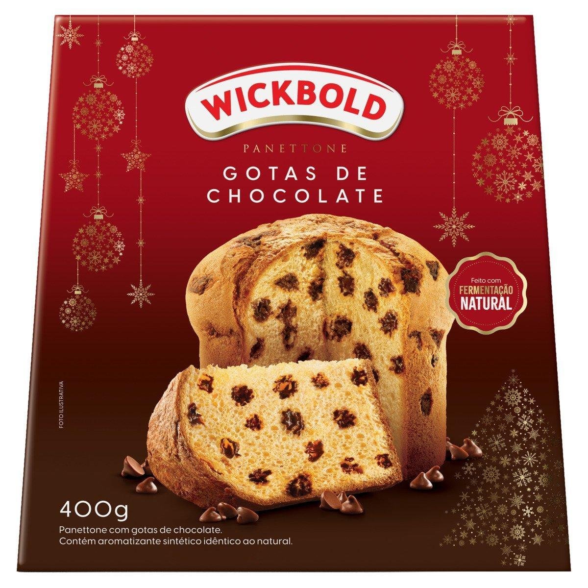 Panettone com Gotas de Chocolate Wickbold Caixa 400g