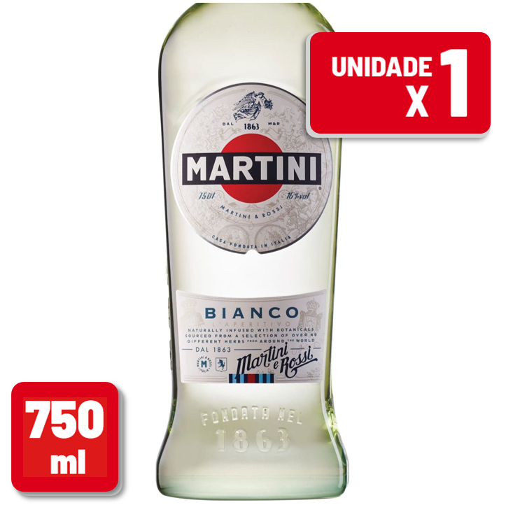 Vermouth Martini Bianco Garrafa Vidro 750ml