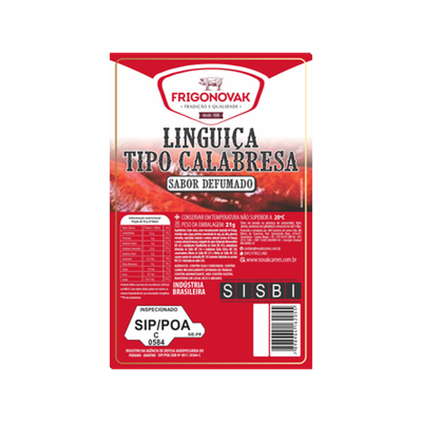 Linguiça Calabresa Frigonovak A Vácuo Kg
