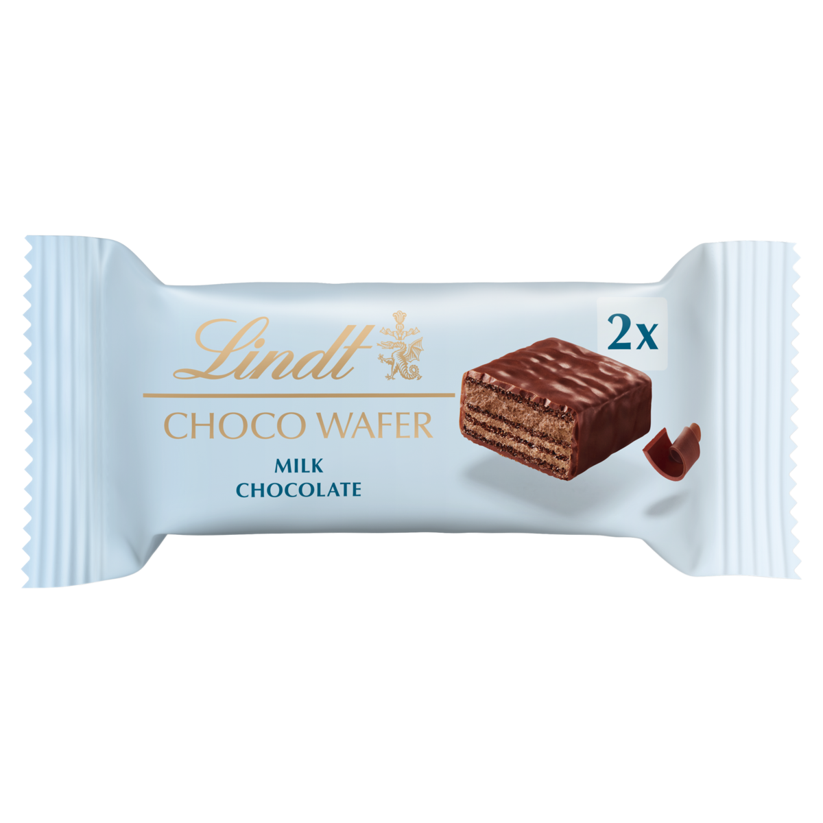 Wafer Recheio Chocolate Cobertura Chocolate ao Leite Lindt Choco Wafer Pacote 26g