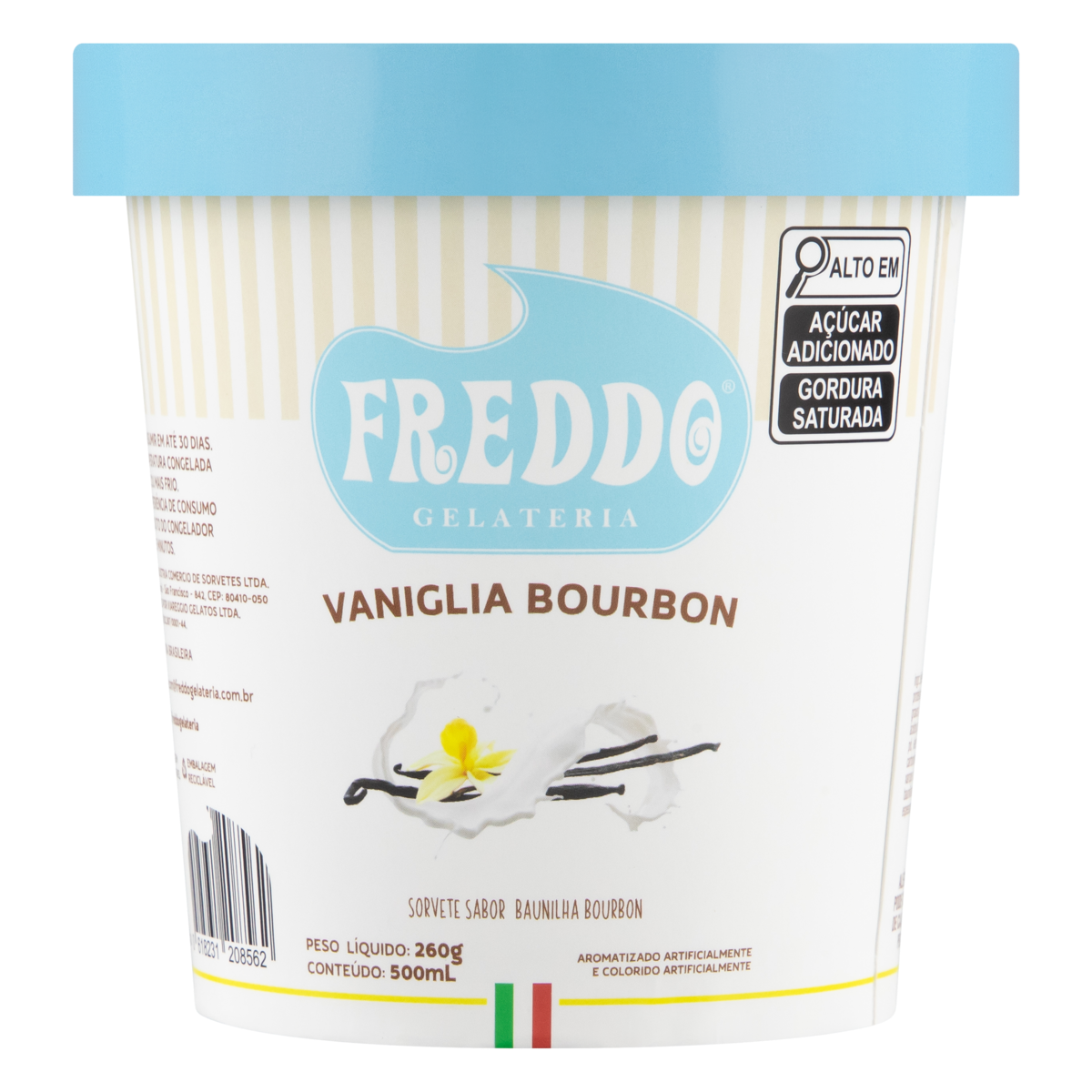 Sorvete Freddo Vaniglia Bourbon 500ml