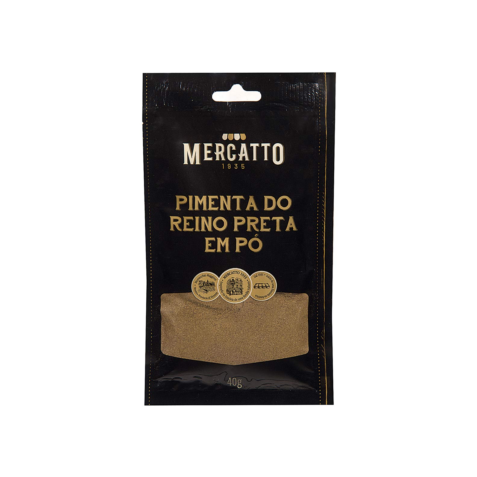 Pimenta do Reino Preta em Pó Mercatto 40g