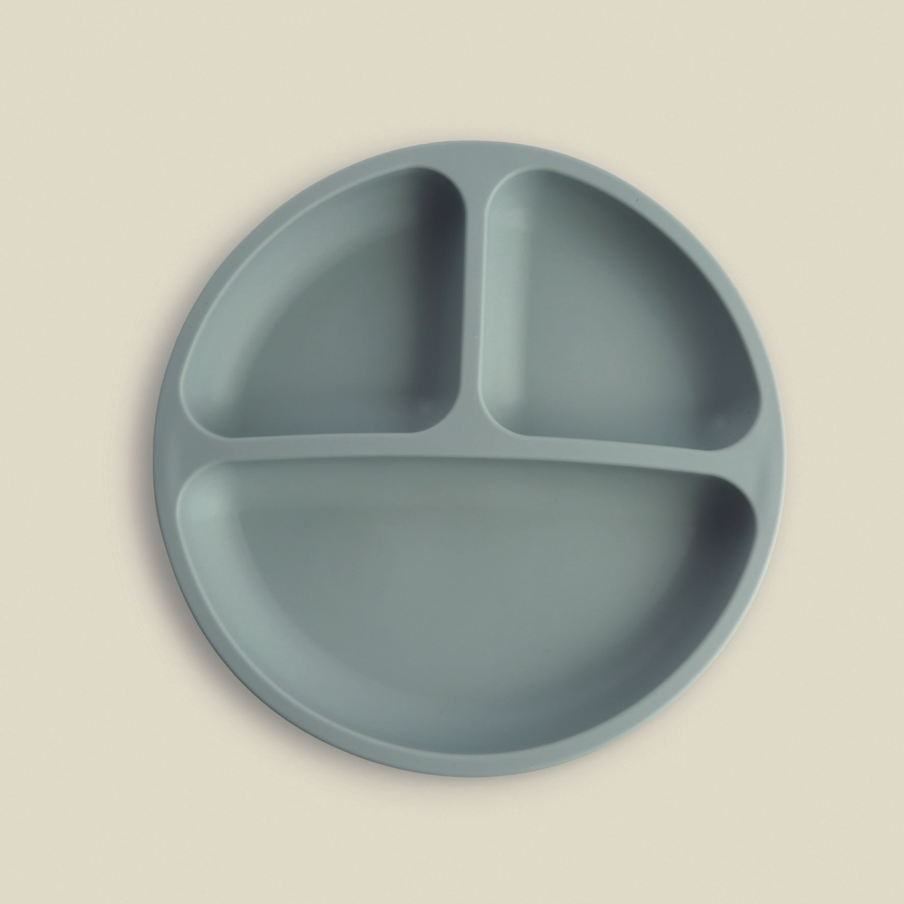 Prato com Divisória Silicone Verde - A\BABY