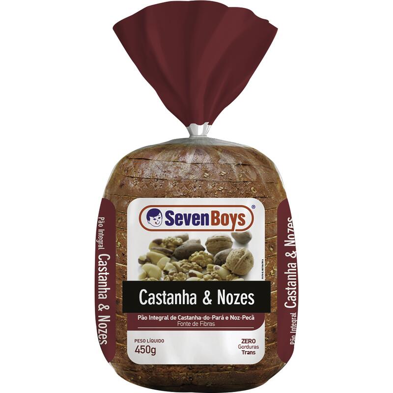 Pão Integral Seven Boys Castanha e nozes 450g