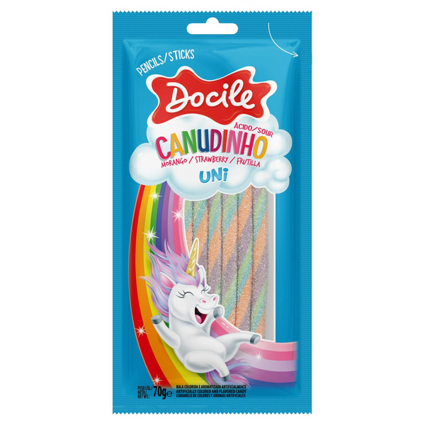Regaliz Canudo Unicórnio Docile 70G