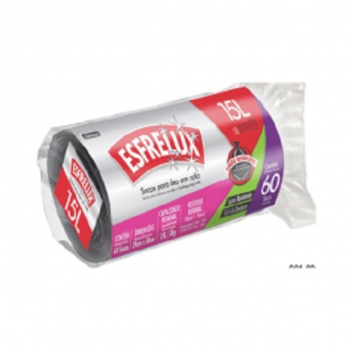 Saco Lixo Santa Maria Rolo Esfrelux 15L C/ 60 UN