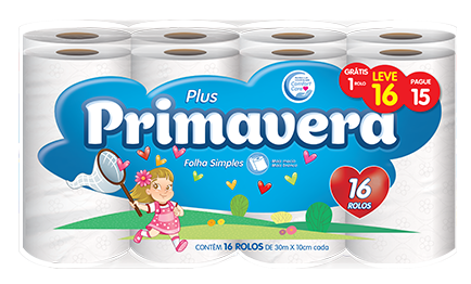 Papel Higiênico Primavera Folha Simples 30 Metros 16 Rolos 15