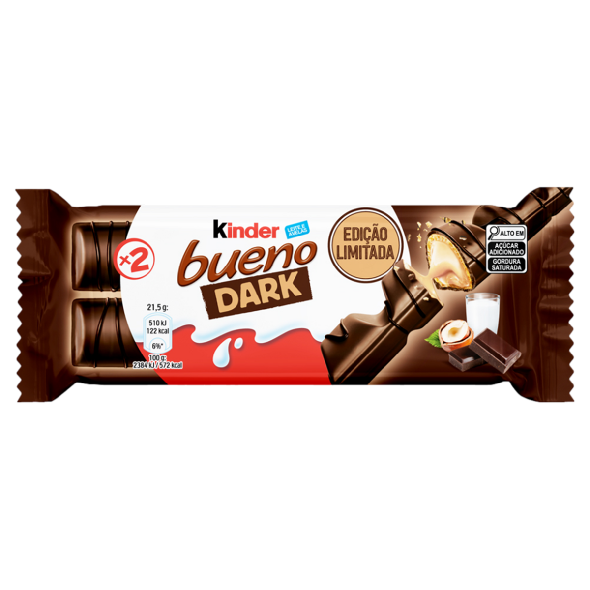 Bombom Wafer Kinder Bueno Dark 43g