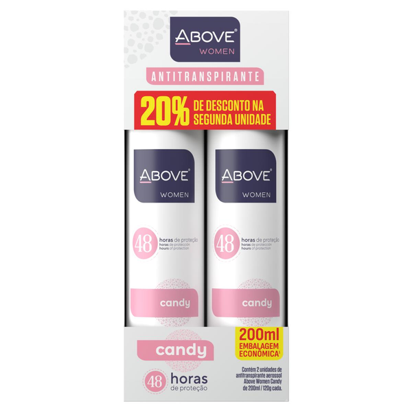 Conjunto Desodorante Aerossol Above 200ml - Feminino - Candy - 20% de Desconto
