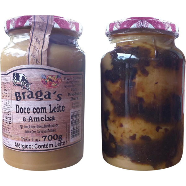 Doce de Leite Bragas 700g - Coco com Ameixa