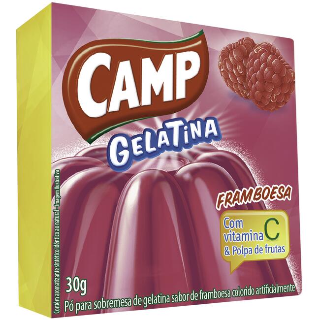 Gelatina Camp Framboesa 30g