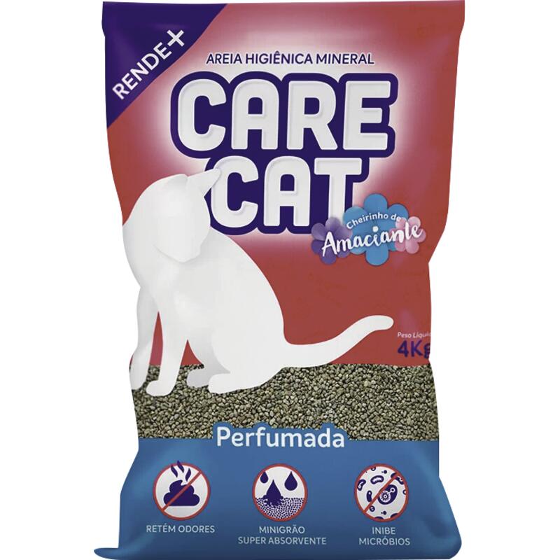 Areia Higiênica Carecat Perfumada 4kg
