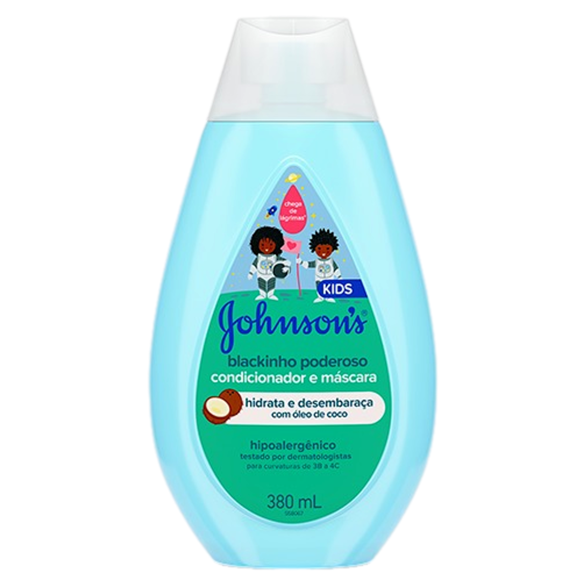 Condicionador e Máscara Johnsons Kids Blackinho Poderoso Frasco 380ml