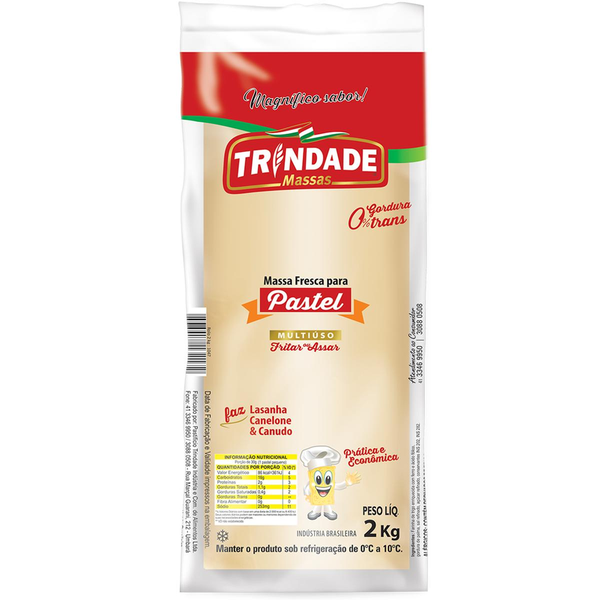 Massa para Pastel Trindade 2kg - Rolo