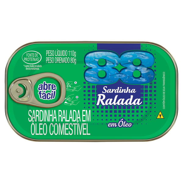 Sardinha Ralada 88 110g - Óleo