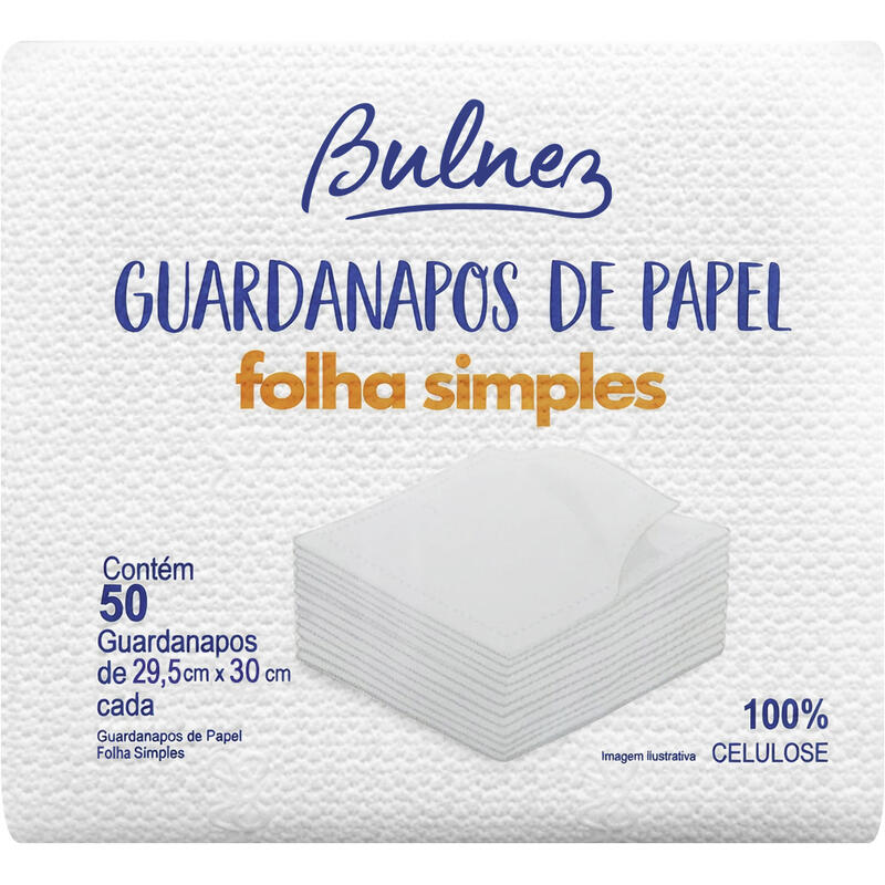 Guardanapo de Papel Bulnez 30cmX29,5cm 50 un