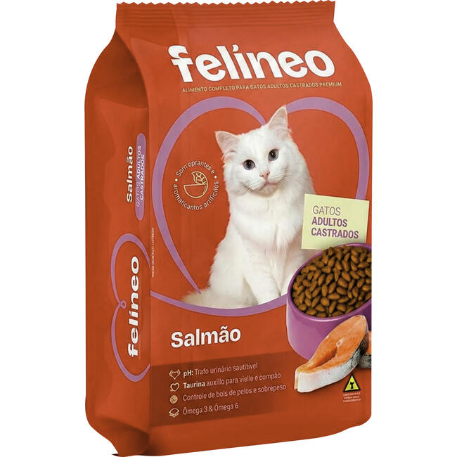 Alimento para Gatos Felíneo Adultos Castrados Salmão 1kg