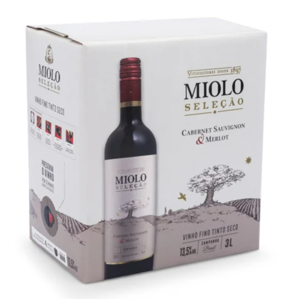 Vinho Tinto Brasileiro MIOLO Seleção Cabernet Sauvignon e Merlot 3L