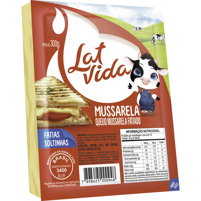 Queijo Mussarela Latvida Fatiado 300g