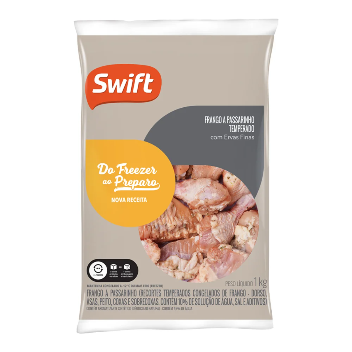 Frango à Passarinho Temperado Swift 1kg