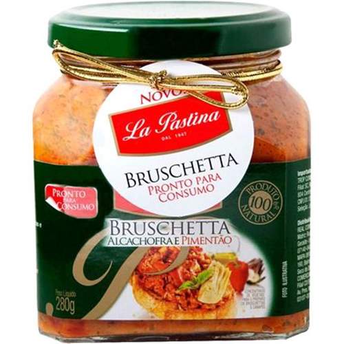 Bruschetta Alcachofra Pimentão Antepasto Italiano 280G