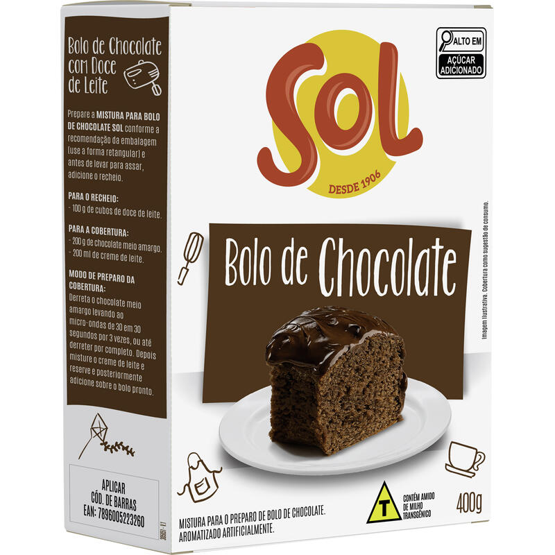 Mistura para Bolo Sol Chocolate 400g