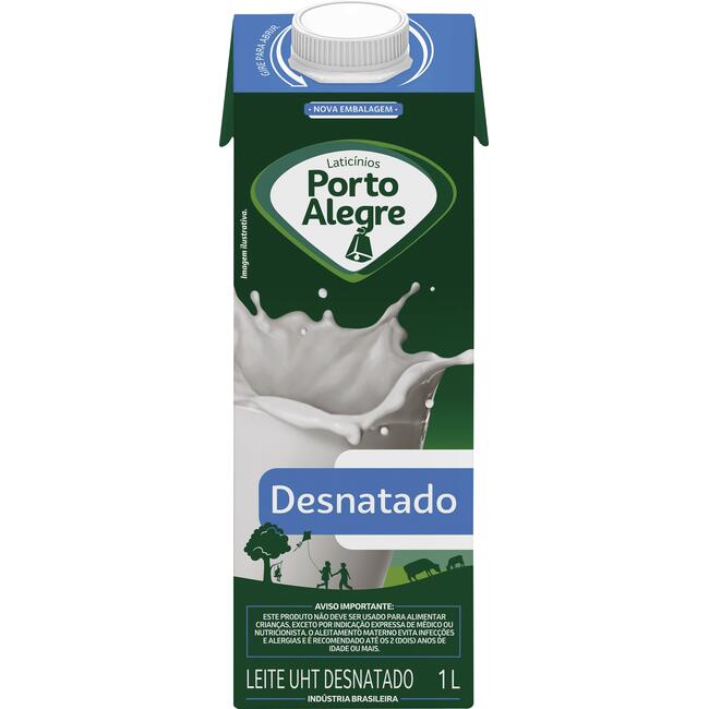 Leite Longa Vida Porto Alegre Desnatado 1L