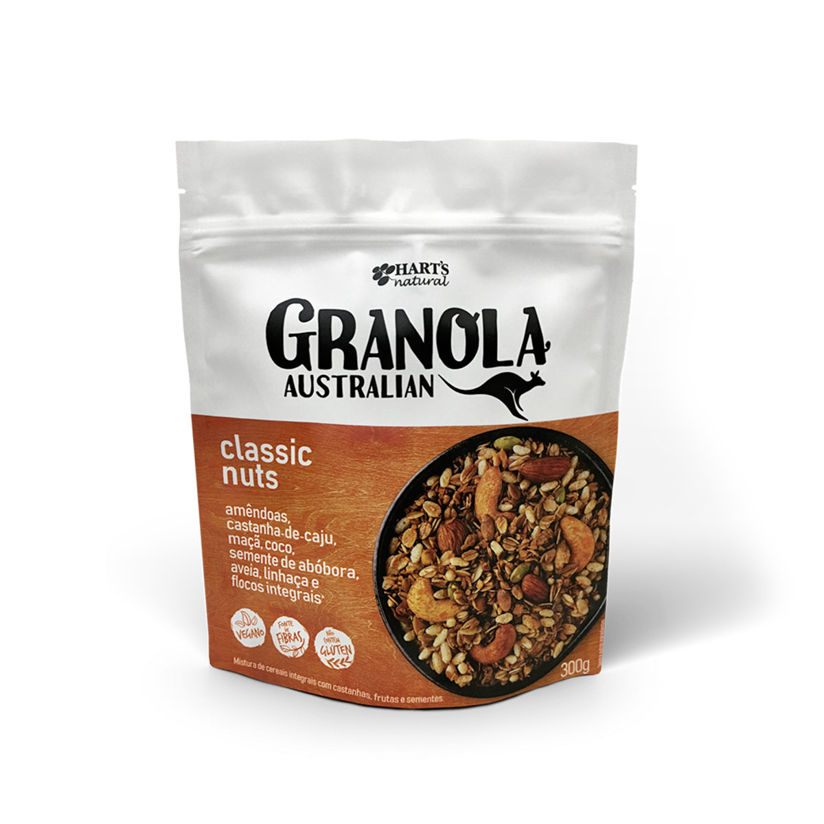 Granola Hart's Natural Austrália Classic Nuts 300g