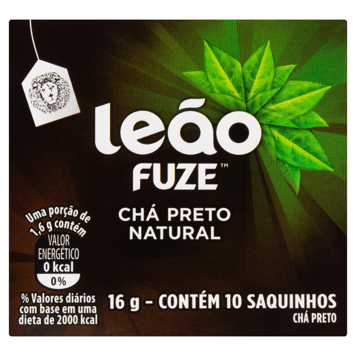 Chá Preto Leão Natural 10 Sachês 16g
