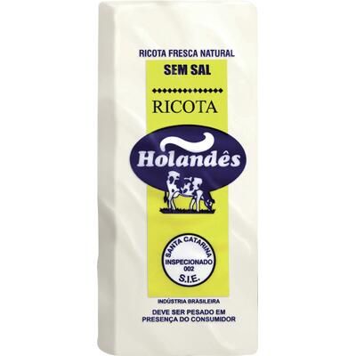 Ricota Fresca Holandês Preço por quilo no peça